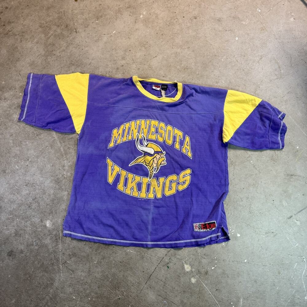 Vintage 1997 Deadstock NFL The Edge Minnesota Vikings Oversized T Shirt Sz XL